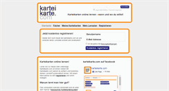 Desktop Screenshot of karteikarte.com